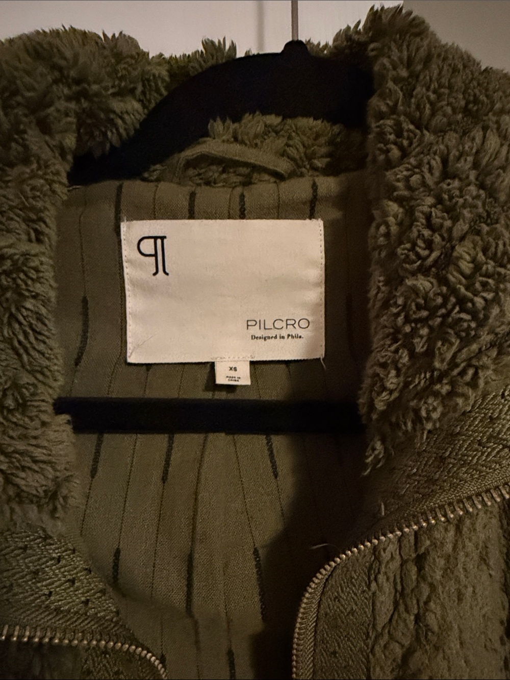 Pilcro Olive Green Cable Fuzzy Jacket - Picture 2 of 5